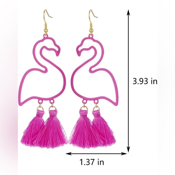 Flamingo 🦩 Earrings - Picture 6 of 6